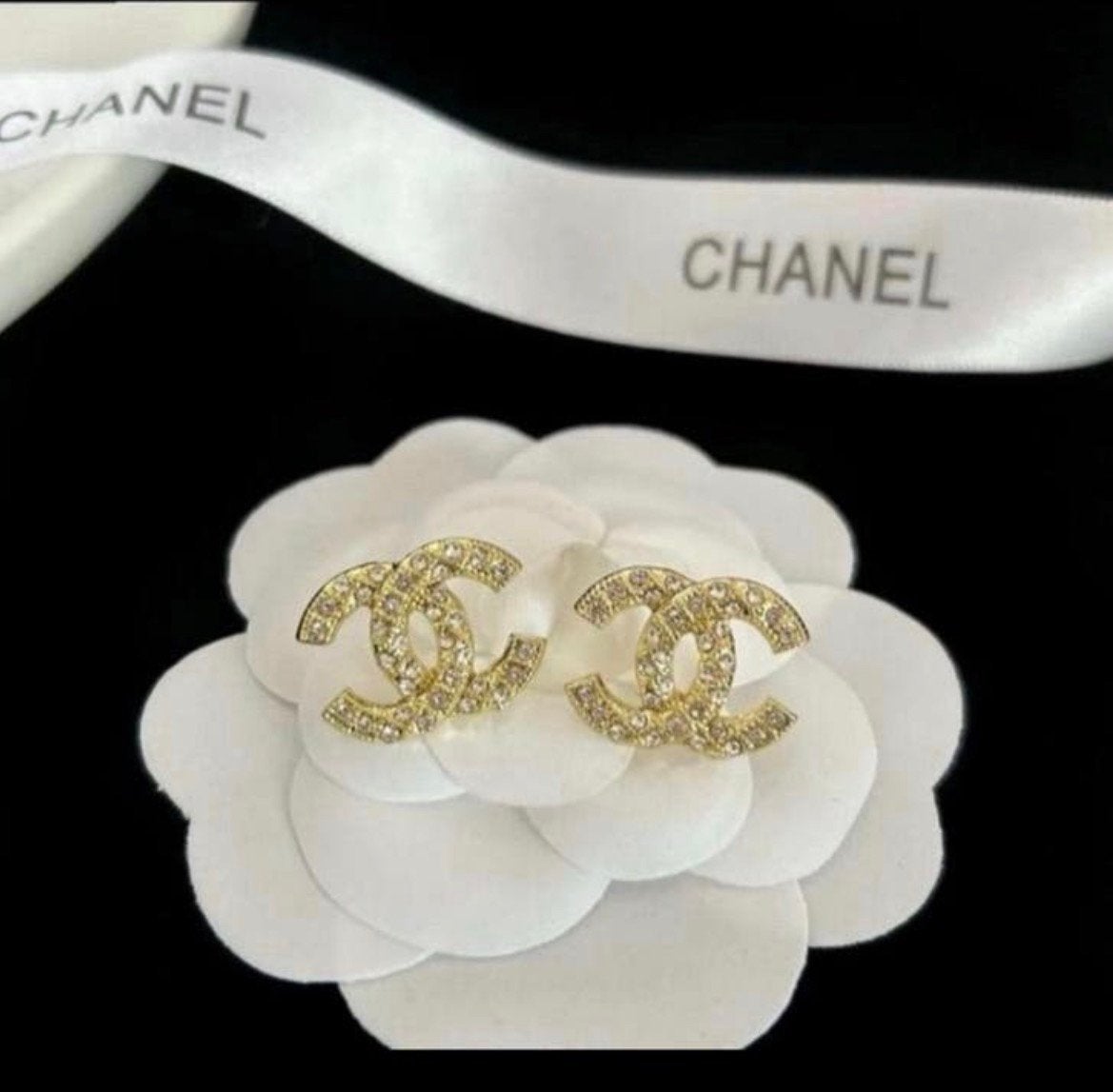 Luxe oorbellen gold goud met diamantjes nieuw, Sieraden, Tassen en Uiterlijk, Oorbellen, Ophalen of Verzenden, Nieuw, Goud