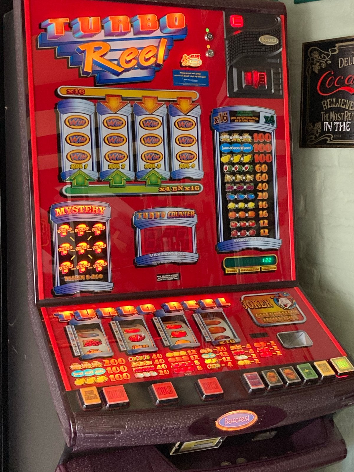 Turbo Reel Gokkast - Klassieke Fruitautomaat, Euro, Ophalen of Verzenden, Gebruikt