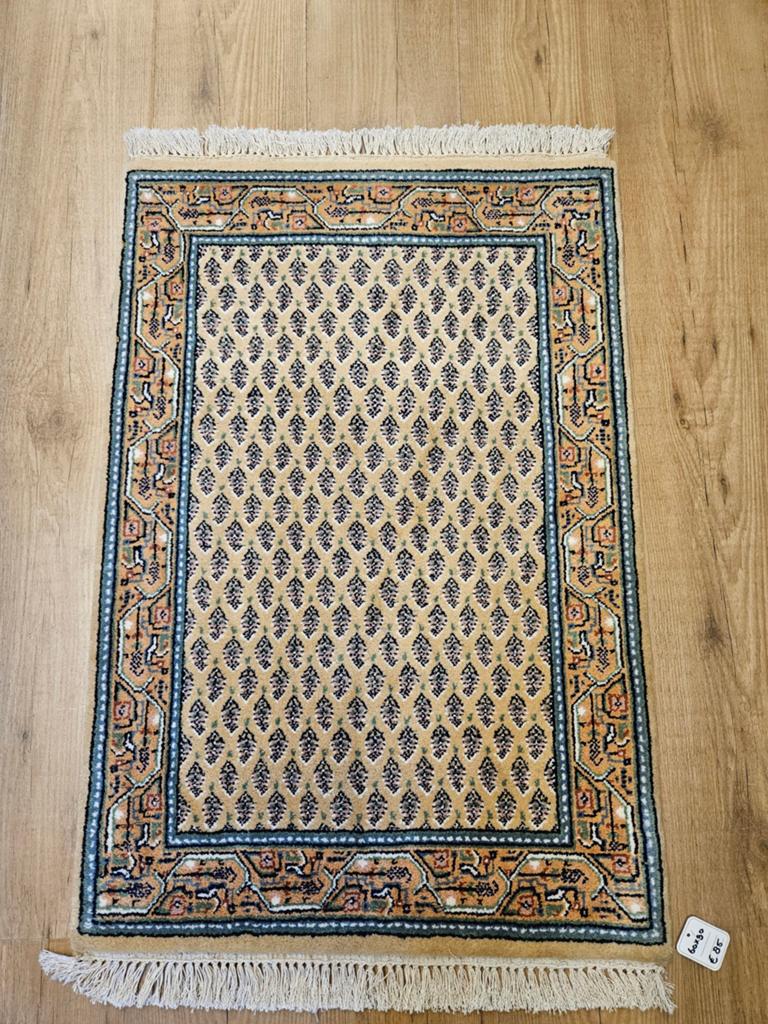 Handgeknoopt oosters tapijt mir 90x60, Info@SlatsAntiek.nl, 50 tot 100 cm, Perzisch, Vof Slats Antiek
