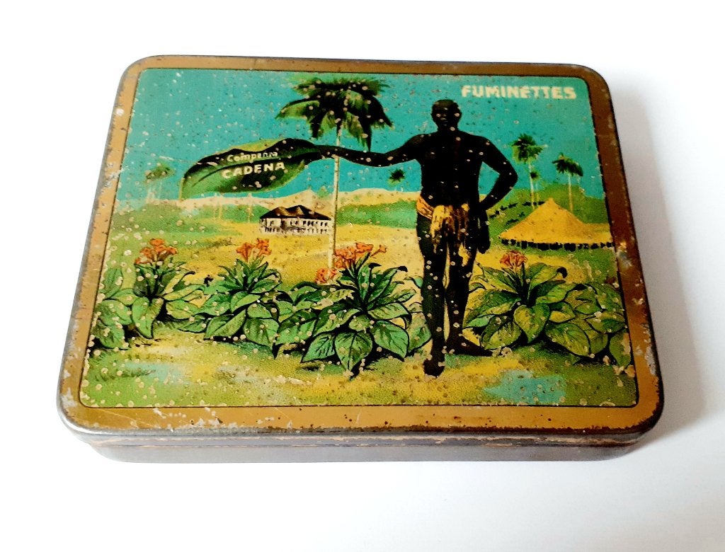""fuminettes"" van campania cadena blik 1920/1939, Verzamelen, Blikken, Verzenden, Gebruikt, Overige