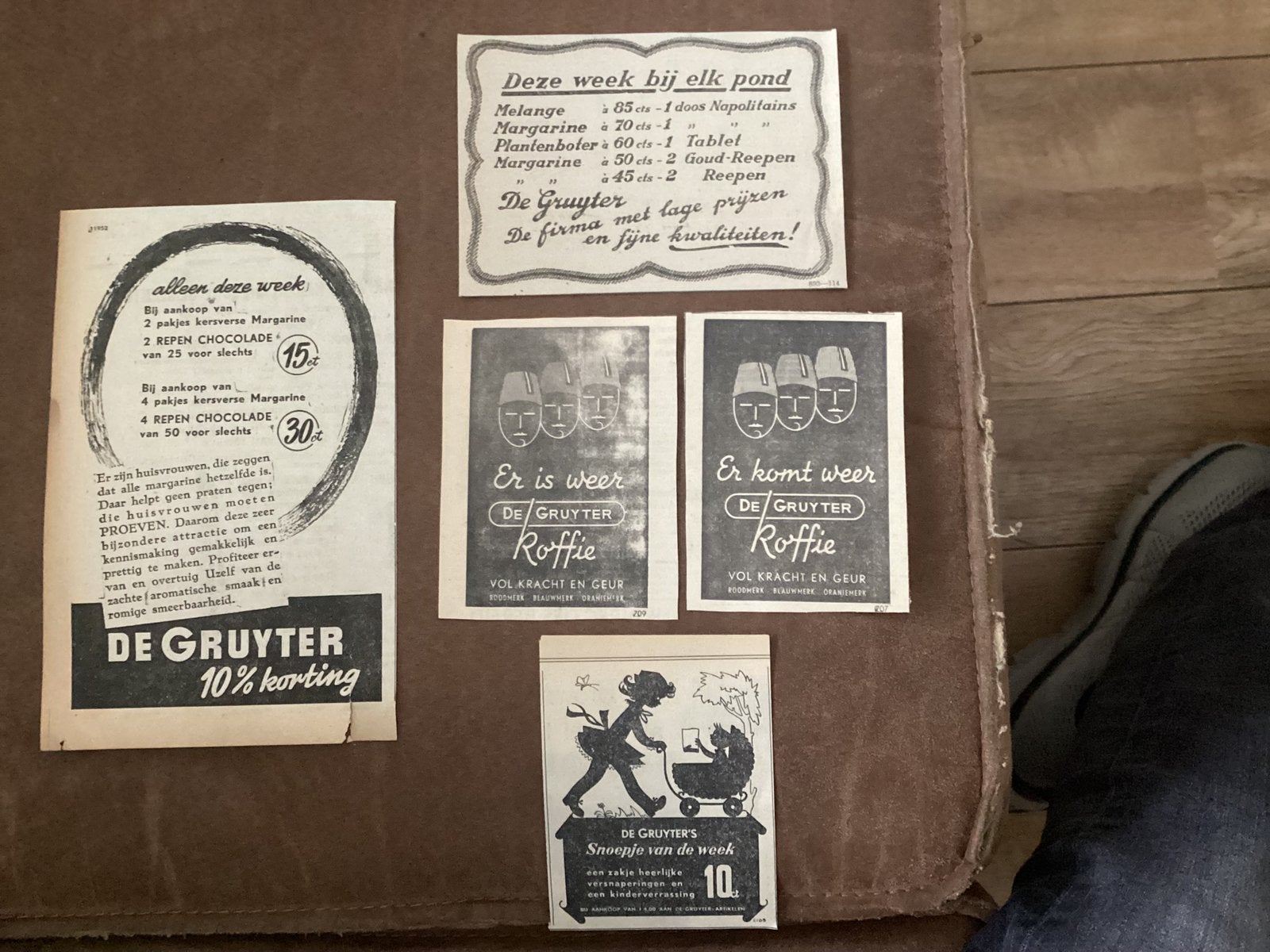 De Gruyter reclameadvertenties, Verzamelen, Merken en Reclamevoorwerpen, Ophalen of Verzenden, Gebruikt, Overige typen
