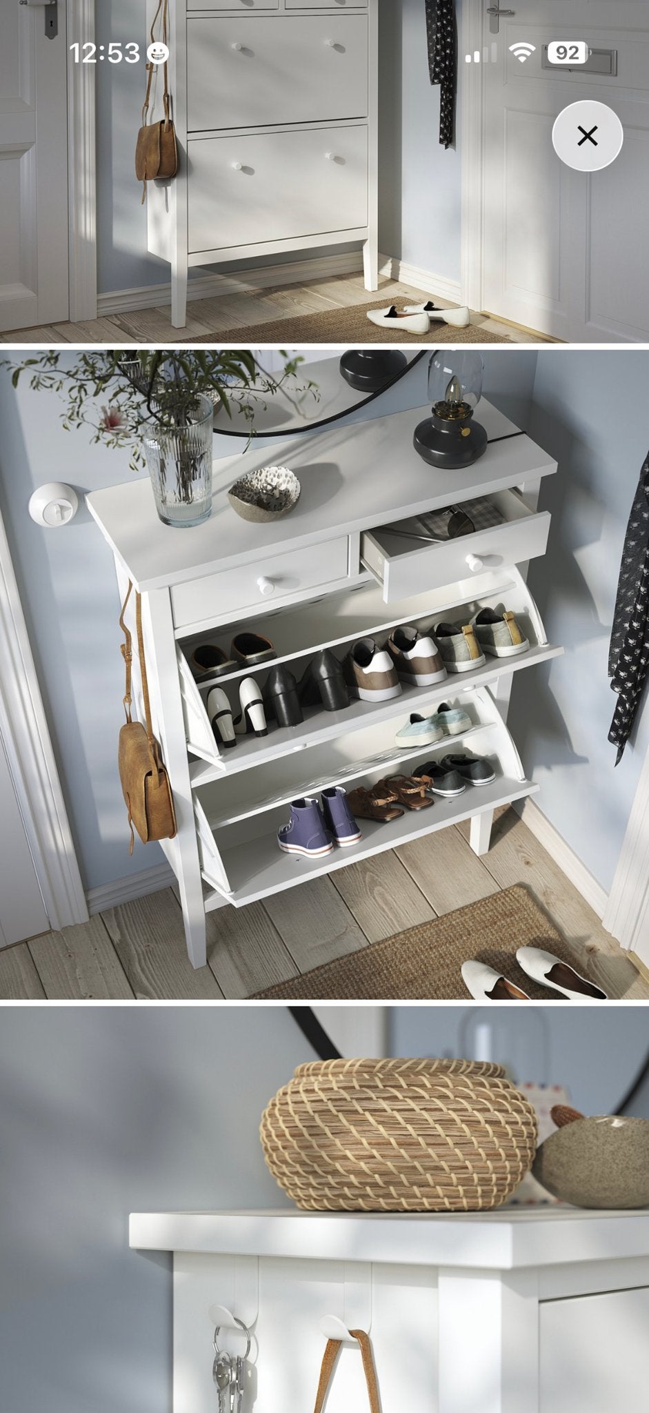 Witte IKEA Gullaberg schoenenkast met 2 kleppen, Ophalen, Gebruikt