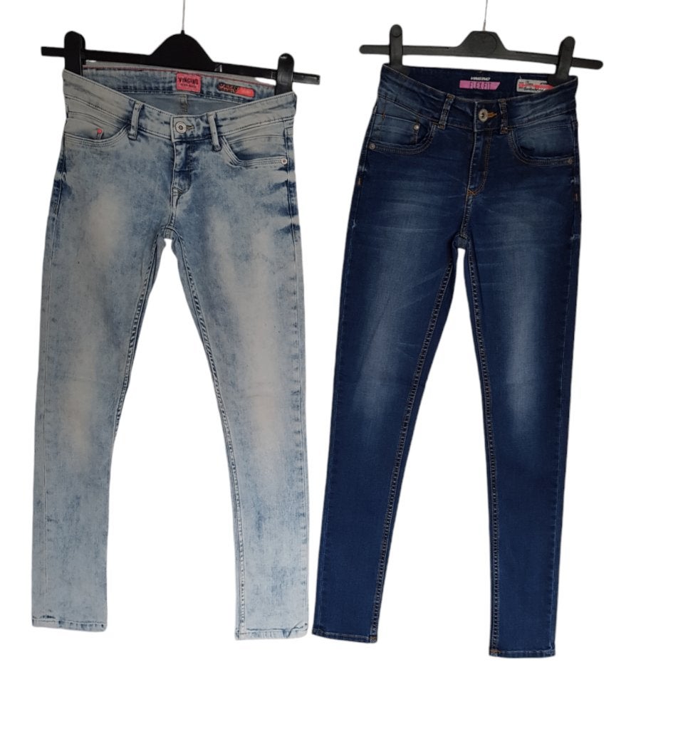 Licht blauwe VINGINO skinny stretch jeans Alexis mt 12/152., Kinderen en Baby's, Kinderkleding | Maat 152, Broek, Zo goed als nieuw
