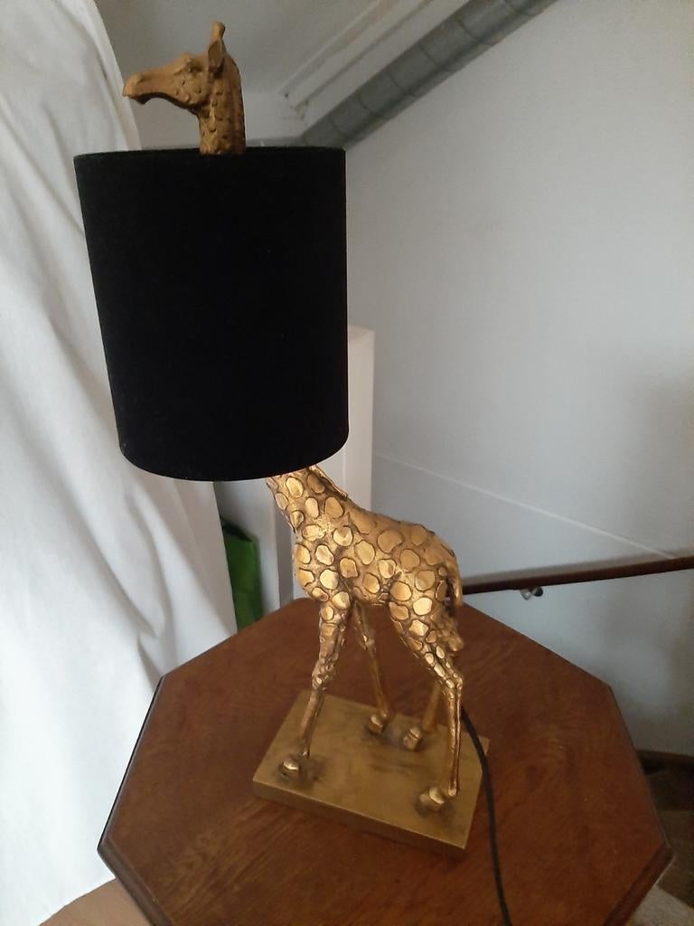 Leuke giraffe tafellamp in goede staat, Ophalen, Zo goed als nieuw, 50 tot 75 cm