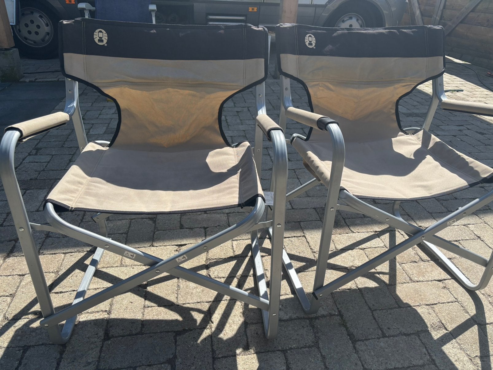 2 coleman stoelen, Tuin en Terras, Tuinstoelen, Ophalen, Zo goed als nieuw, Aluminium, Inklapbaar