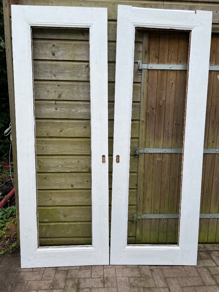 En-suite schuifdeuren 2st 225x78,5cm wit jaren '30, Ophalen, Gebruikt, Minder dan 80 cm, Binnendeur