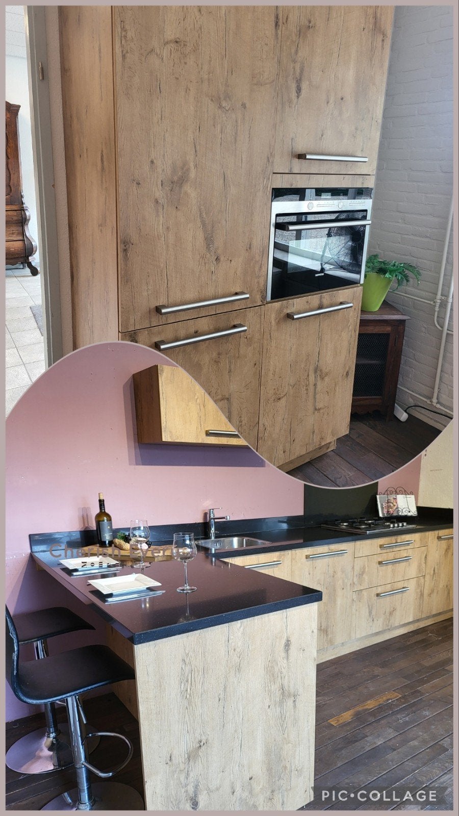 Prachtige stoere keuken met schiereiland en separate kasten, Huis en Inrichting, Keuken | Complete keukens, Overige typen, Overige kleuren