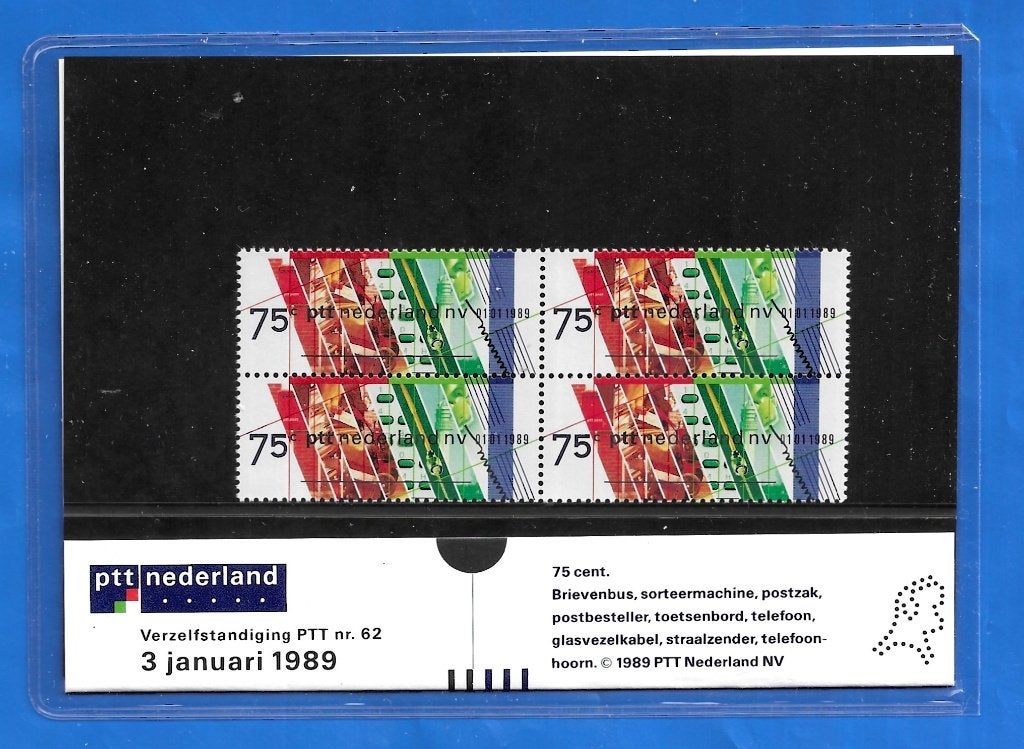 Postzegelmapje 62 - Verzelfstandiging PTT Nederland, Postzegels en Munten, Verzenden, Postfris