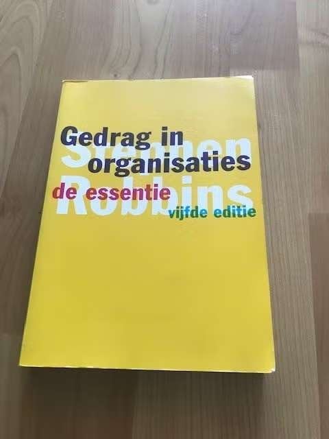 Gedrag in organisaties - Stephen Robbins - de essentie, Ophalen of Verzenden, Alpha, Gelezen, HBO