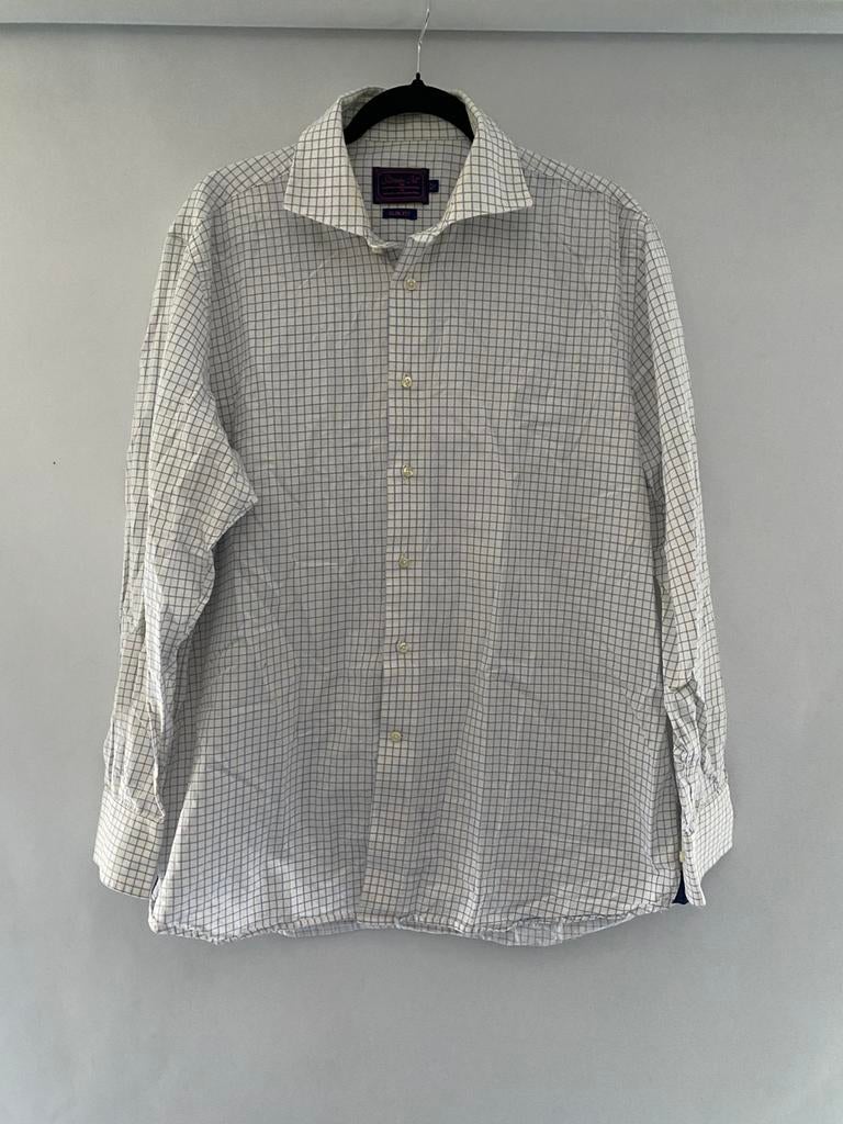 Steppin’ Out overhemd XXL – slim fit – wit geruit, Ophalen of Verzenden, Gedragen, Wit, Overige halswijdtes
