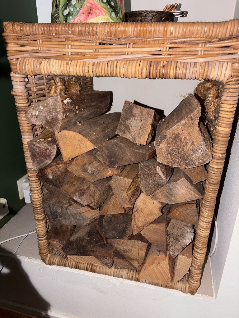 Prachtig Rivièra Maison rek/mand voor haardhout, Minder dan 3 m³, Ophalen, Overige houtsoorten, Blokken