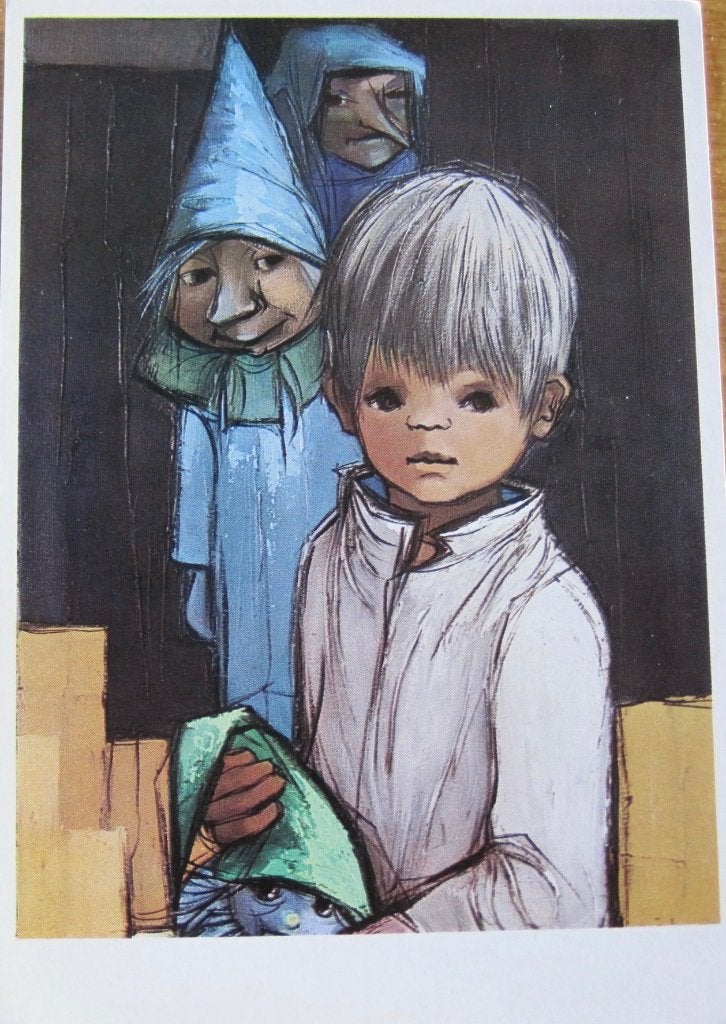 Stichting steunfonds Hendrik Pierson - jongen met poppen, Verzenden, 1940 tot 1960, Ongelopen, Kinderen
