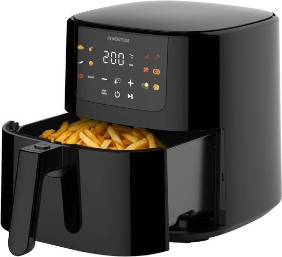Inventum Airfryer XXL - Zwart, helemaal nieuw, in de doos, Ophalen, Zo goed als nieuw, Airfryer XXL, 1500 gram of meer