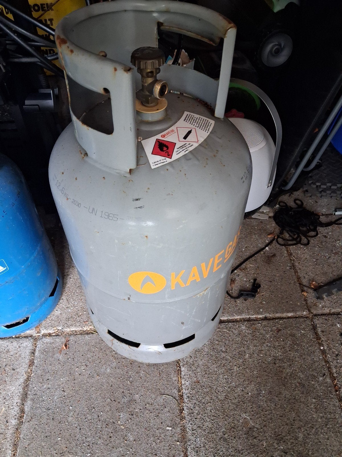Lege gasflessen Primagaz en Kavegas, Caravans en Kamperen, Ophalen, Gebruikt