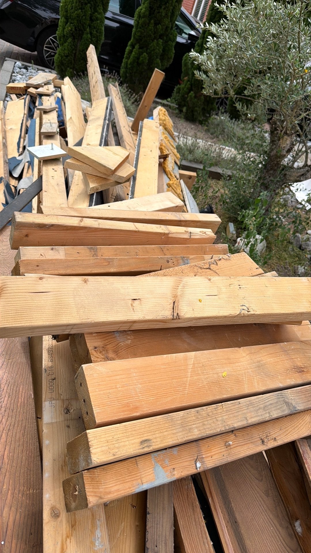 Diverse partij gebruikt hout, planken en balken, Ophalen, Gebruikt, Balk, Overige houtsoorten