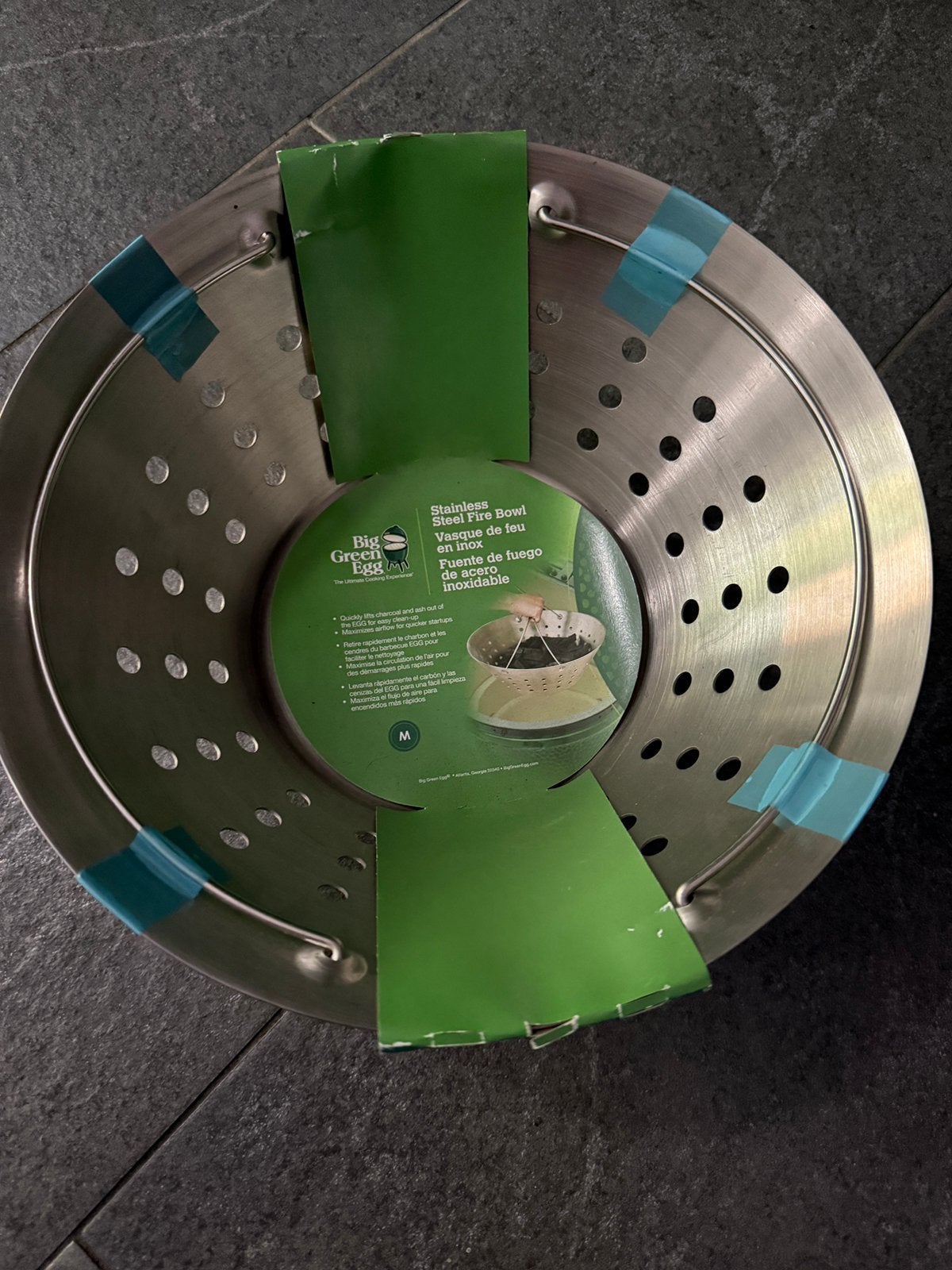 Big Green Egg stainless Steel firebowl Medium nieuw, Tuin en Terras, Ophalen of Verzenden, Nieuw, Big Green Egg (origineel)