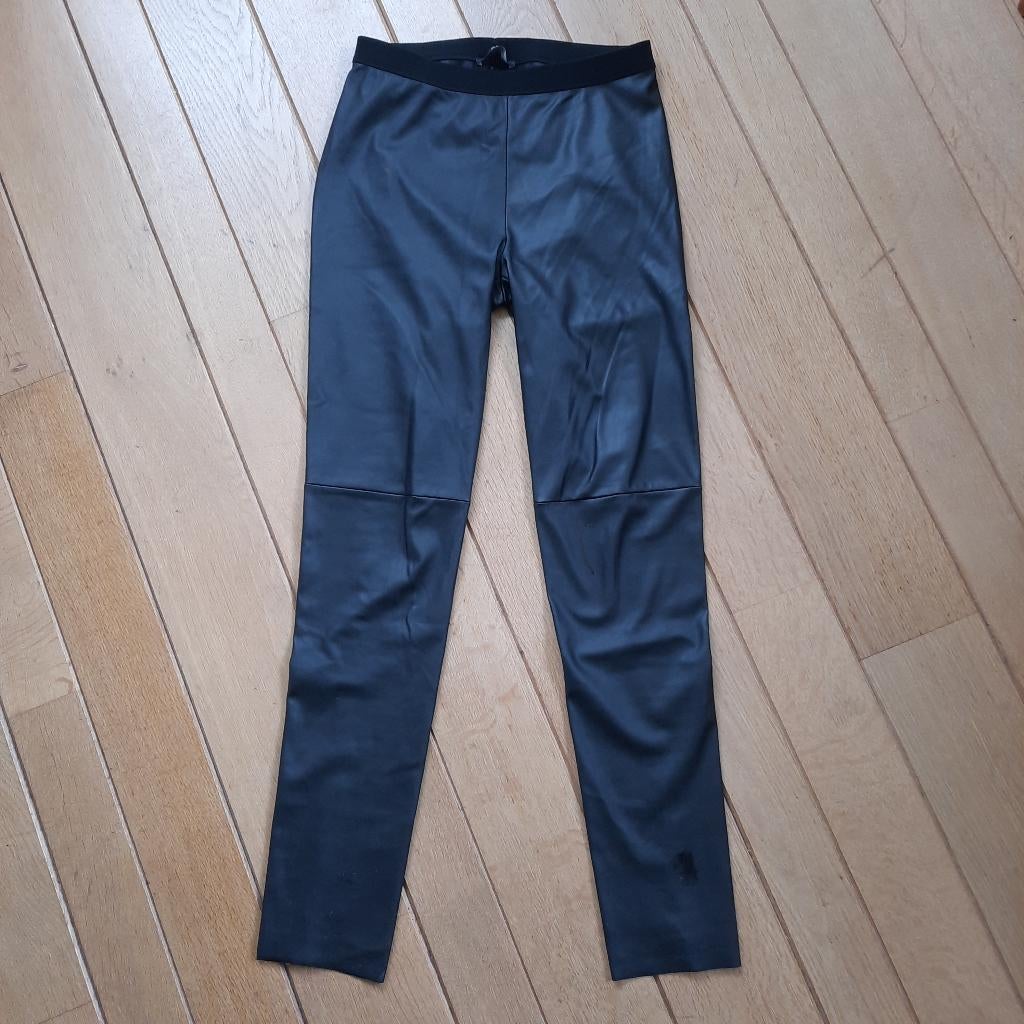 SET broek legging PU leer maat 36, Zwart, Ophalen of Verzenden, Zo goed als nieuw, Maat 36 (S)