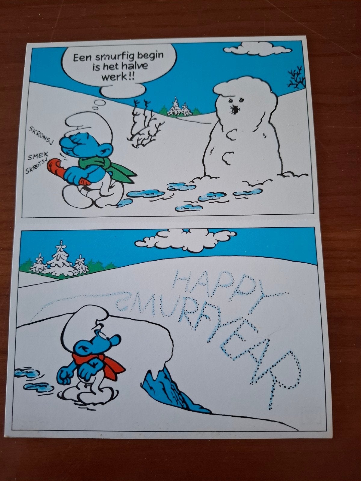 Smurfen smurf Een smurfig begin is het halve werk, Ophalen of Verzenden, 1960 tot 1980, Ongelopen, Overige thema's