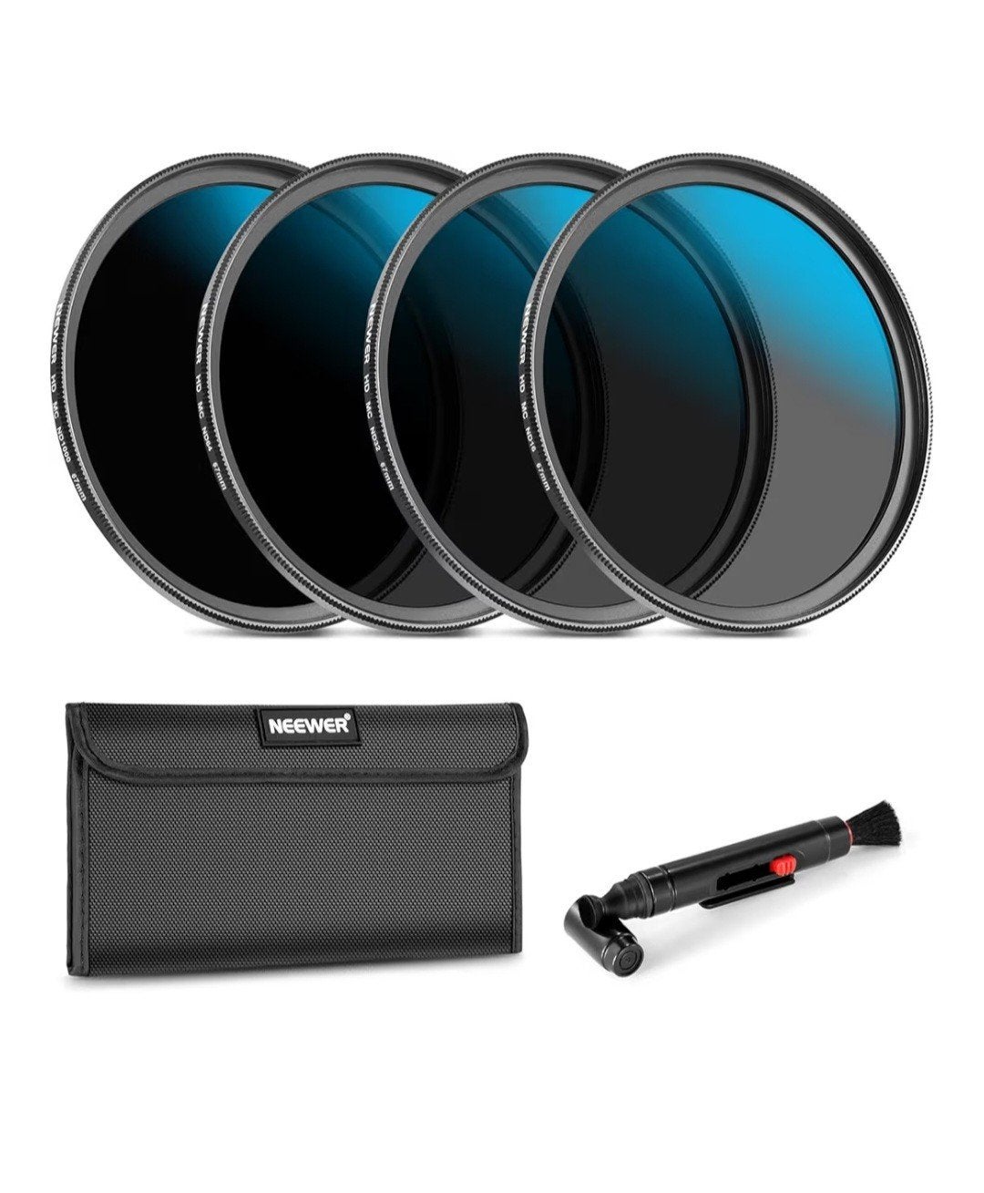 Neewer HD ND Filterset 67mm (ND16, ND32, ND64, ND1000), Overige merken, 60 tot 70 mm, Nieuw, Inclusief opbergcase