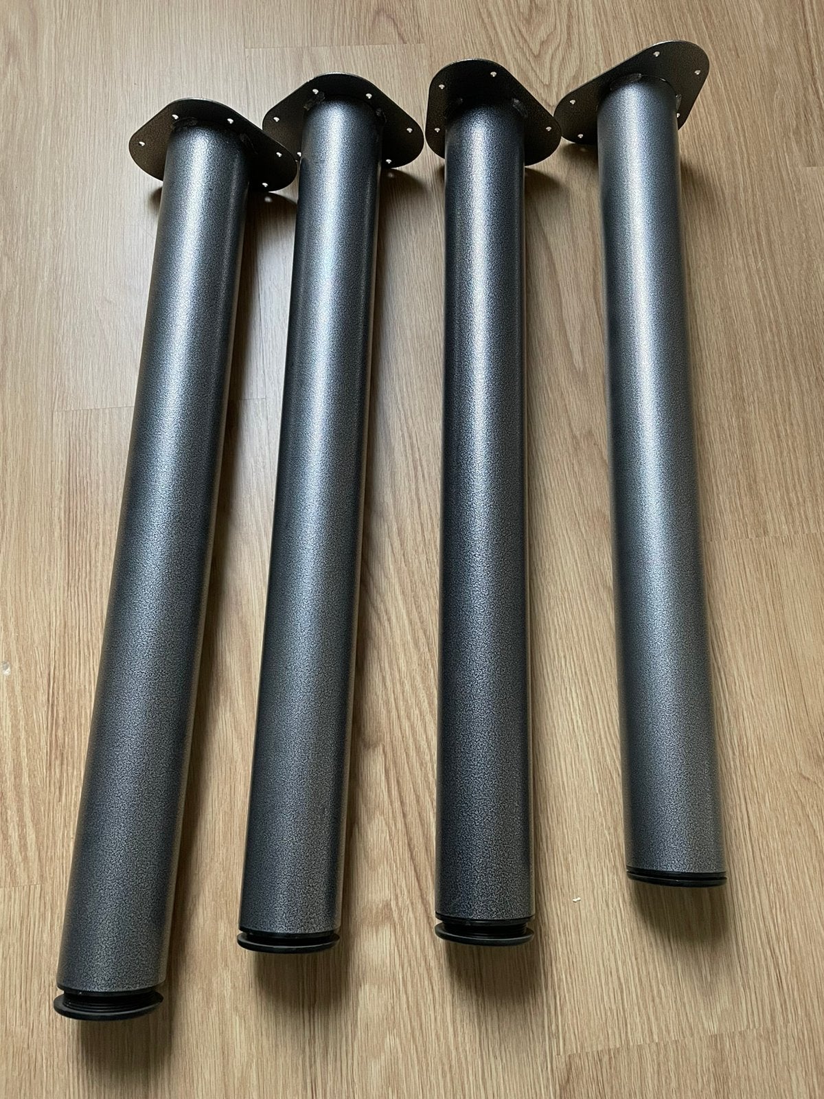 Tafelpoten, rond hamerslag grijs, Huis en Inrichting, Ophalen, Tafelpoot, 50 tot 100 cm, Rond