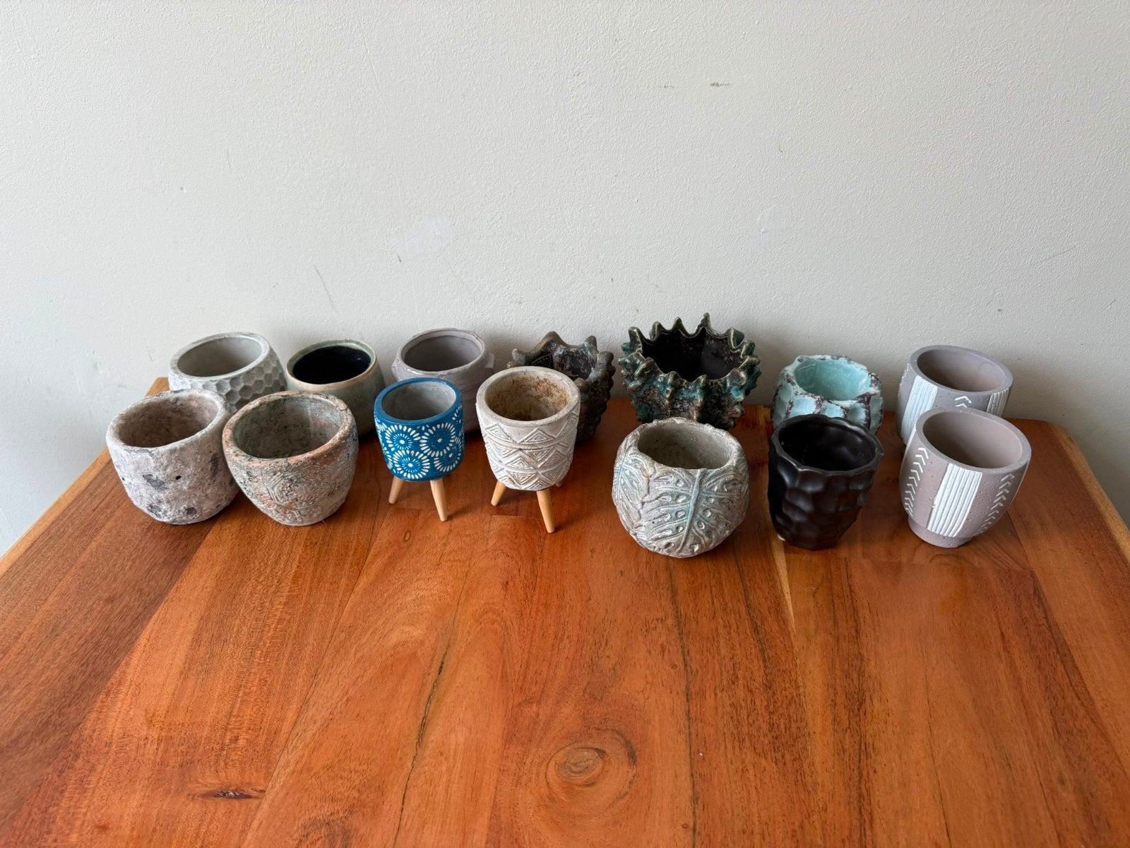 Diverse kleine bloempotjes, Rond, Ophalen of Verzenden, Zo goed als nieuw, Balkon