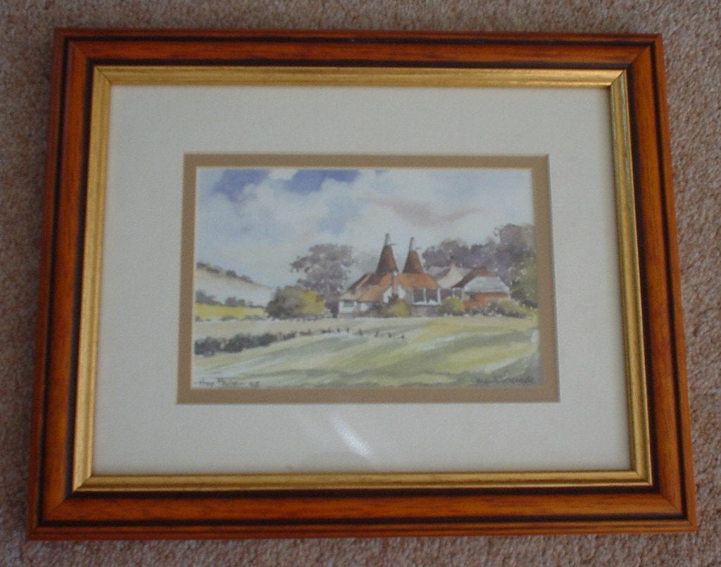 Aquarelprint van Martin Goode - genummerd, in fraaie lijst, Antiek en Kunst, Kunst | Schilderijen | Klassiek, Achter glas, Ophalen of Verzenden
