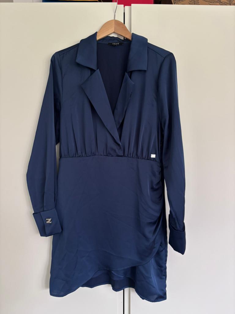 Valencia dress nikkie nieuw donkerblauw maat 42 jurkje, Blauw, Maat 42/44 (L), Nieuw, Ophalen of Verzenden