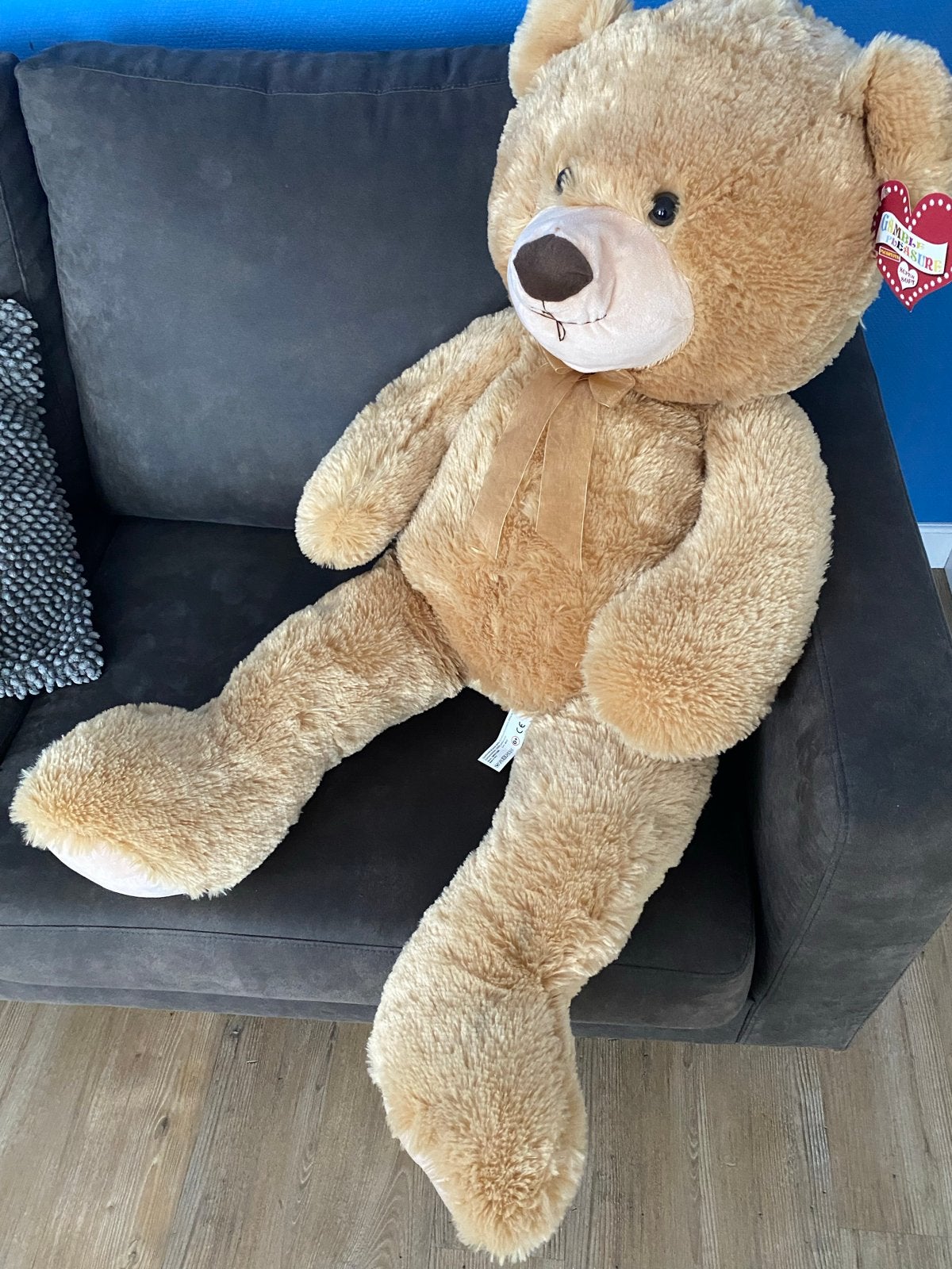 Grote knuffelbeer - 100 cm, Ophalen, Beer, Zo goed als nieuw, Bruin