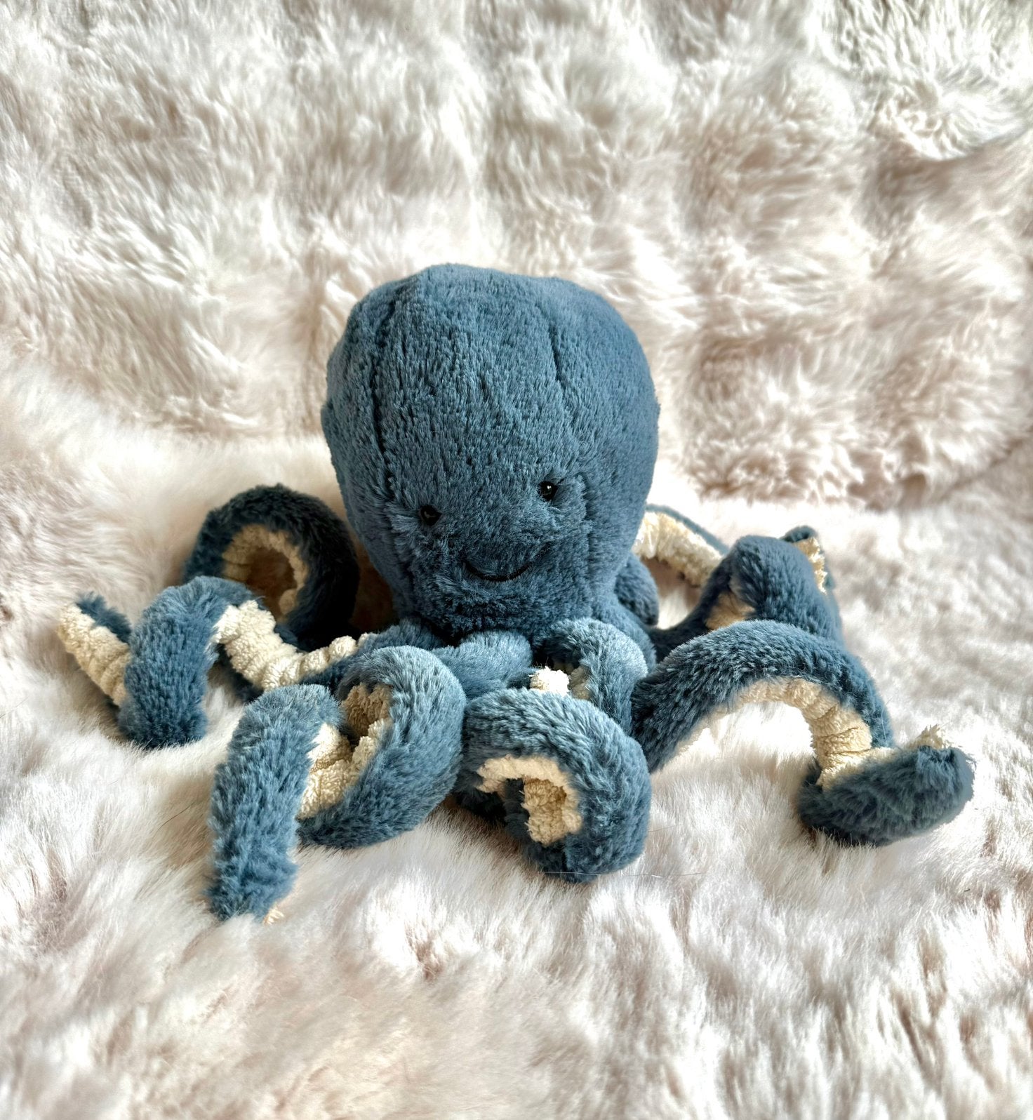 Jellycat Octopus Storm Blauw 23 cm, Jellycat, Overige karakters, Overige typen, Blauw