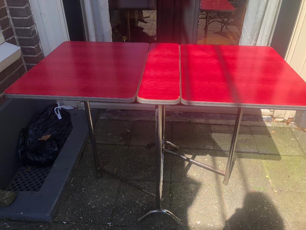 Jaren 60/70 inklapbaar campingtafeltje ., Ophalen, Gebruikt, Campingtafel