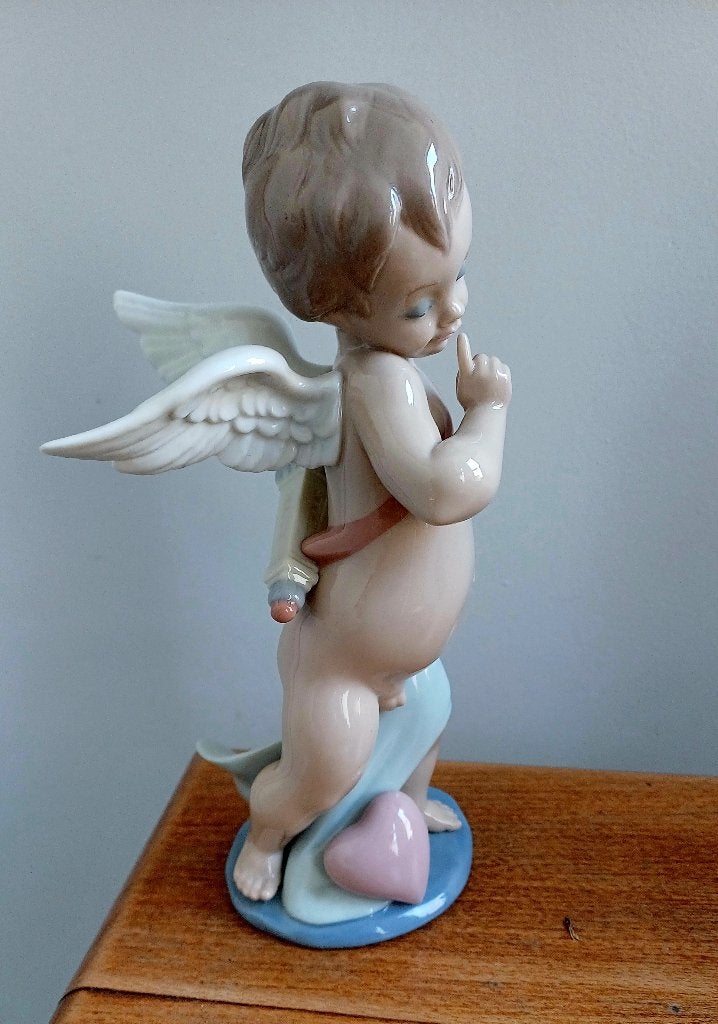 Lladro cupido beeldje, Ophalen of Verzenden, Zo goed als nieuw, Mens