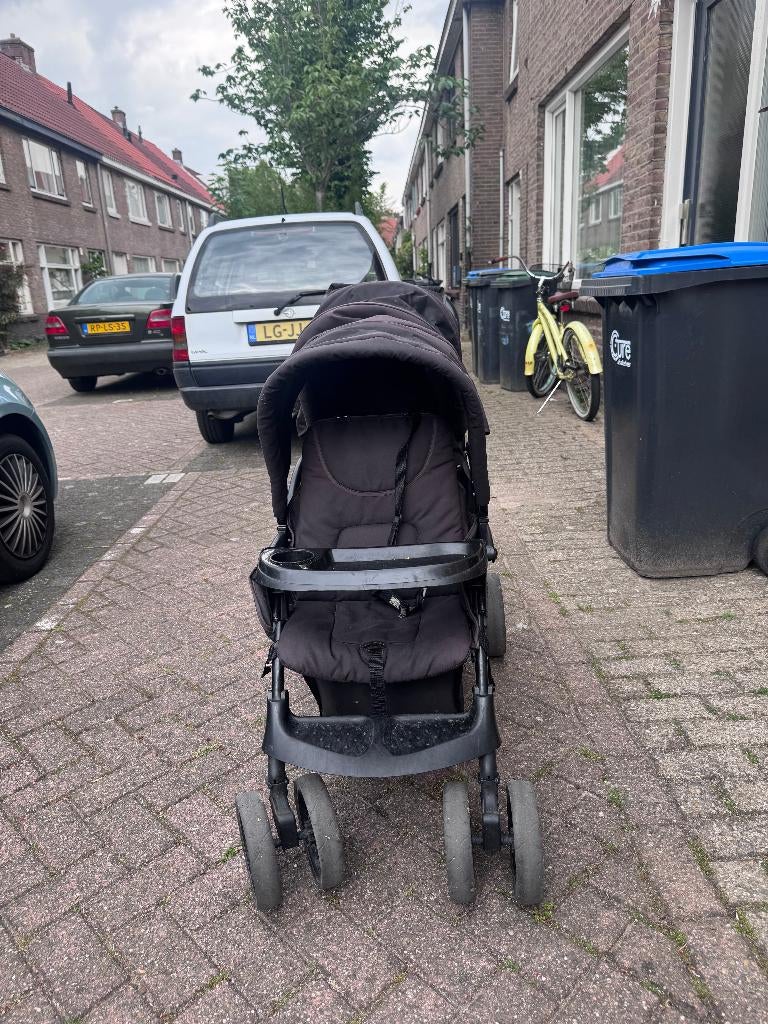 Twin kids stroller, Ophalen of Verzenden, Zo goed als nieuw, Overige merken, Verstelbare rugleuning