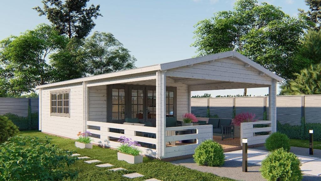 Blokhut - Tuinhuis Sheffield | 58 mm | vuren onbehandeld, Verzenden, Nieuw