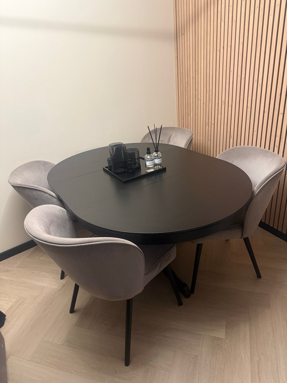 4 eetkamerstoelen - Zo goed als nieuw, Huis en Inrichting, Tafels | Eettafels, Ophalen, 100 tot 150 cm, Zo goed als nieuw, 150 tot 200 cm