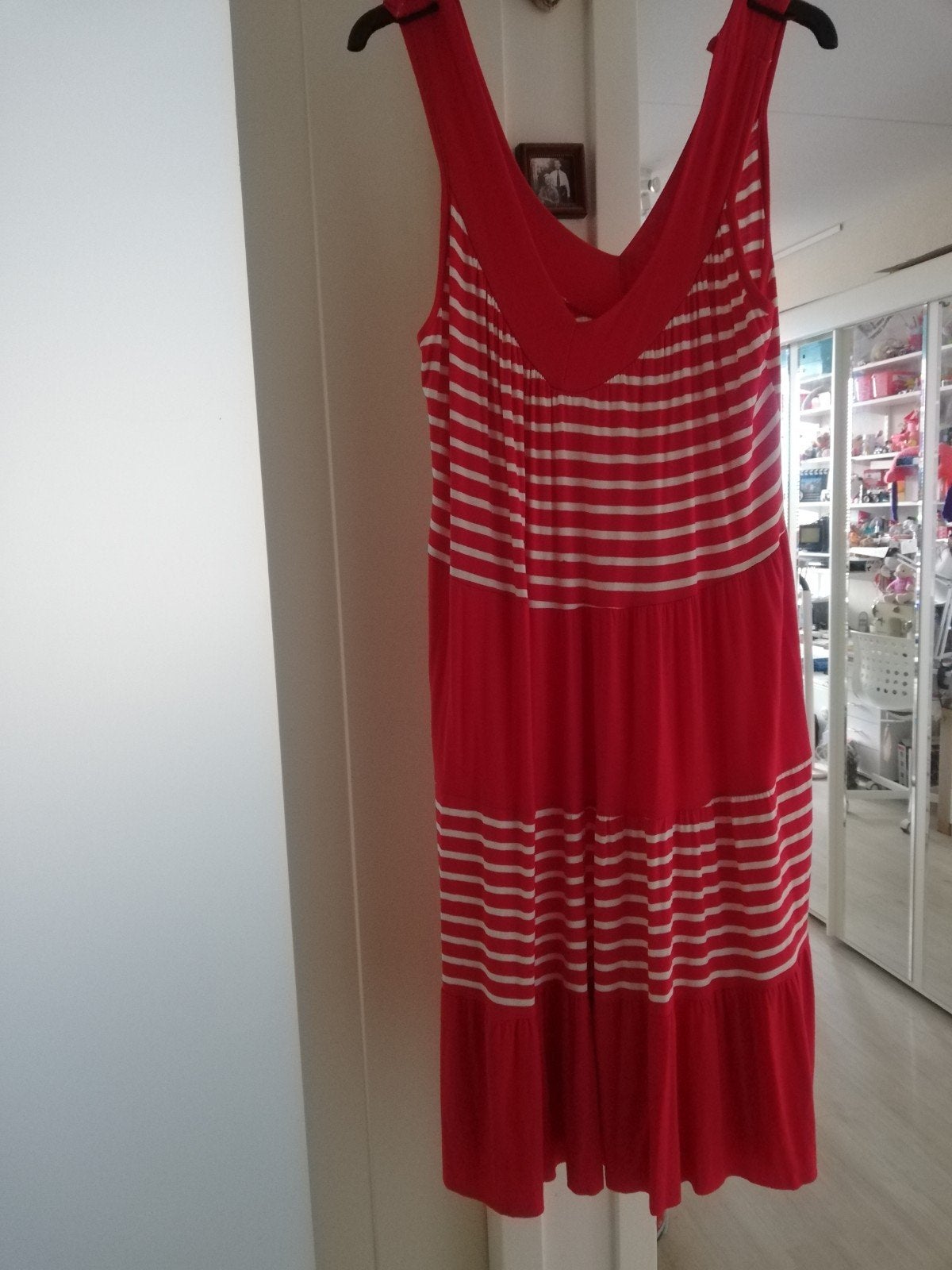 Nieuw rood/ wit jurkje, Maat 38/40 (M), Nieuw, Ophalen of Verzenden, Boven de knie