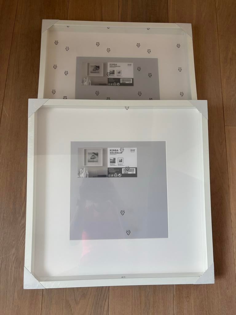 Witte IKEA Ribba fotolijsten 50x50, Audio, Tv en Foto, Fotografie | Fotolijsten, Ophalen, Nieuw