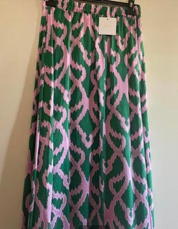 Nieuwe rok met een opvallende groen en roze print maat M, Kleding | Dames, Verzenden, Nieuw, Boven de knie, Chicas