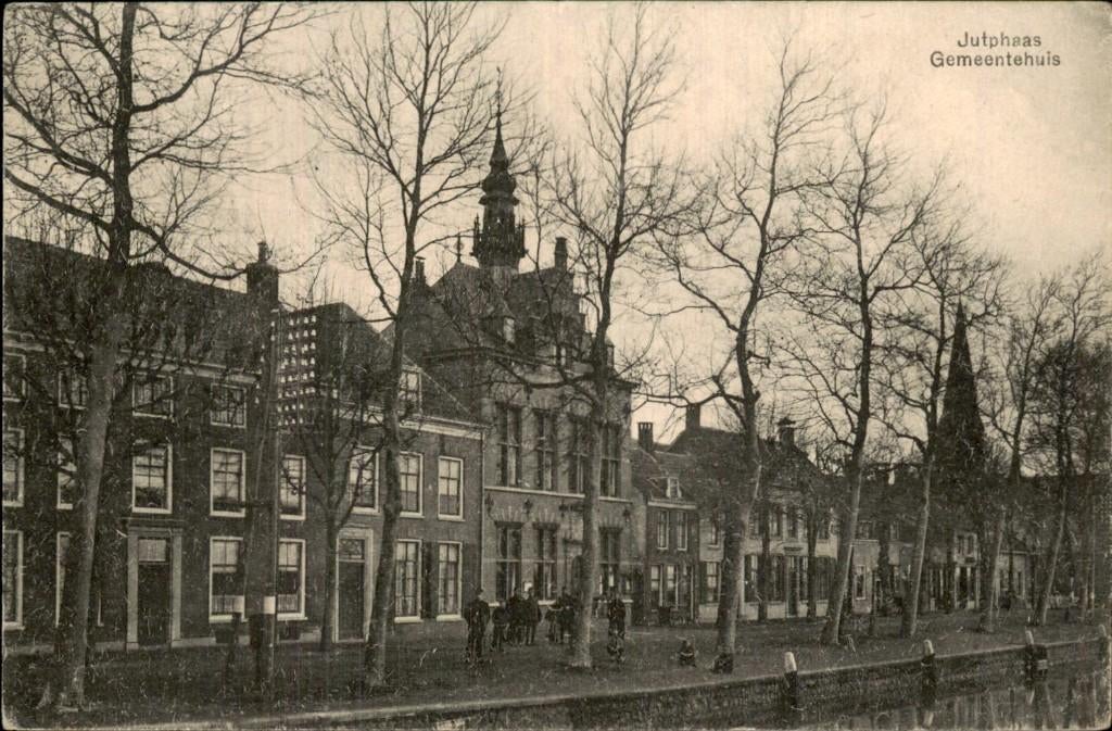 Jutphaas - Gemeentehuis - Vooraanzicht, Verzamelen, Ophalen of Verzenden, 1920 tot 1940, Gelopen, Utrecht