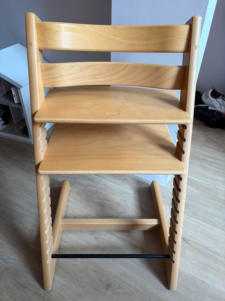 Stokke Tripp Trapp Naturel beuken hout Nieuw model, Kinderen en Baby's, Kinderstoelen, Ophalen, Zo goed als nieuw, Meegroeistoel
