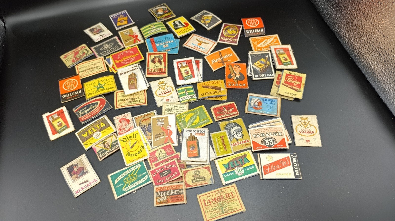 vintage houten lucifers doosjes deksels. Sigaren, Ophalen of Verzenden, Gebruikt, Tabaksdoos of Verpakking