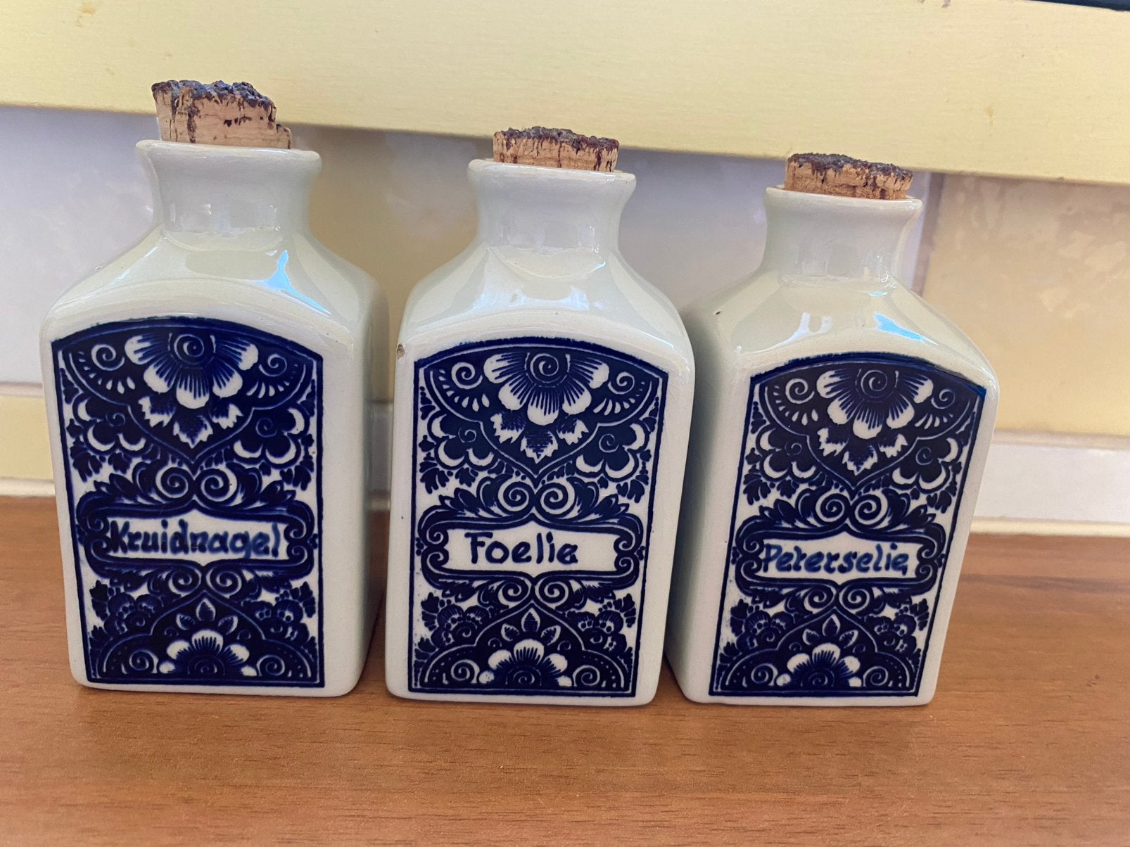Delfts blauwe kruidenpotjes, Ophalen of Verzenden, Huis en Inrichting