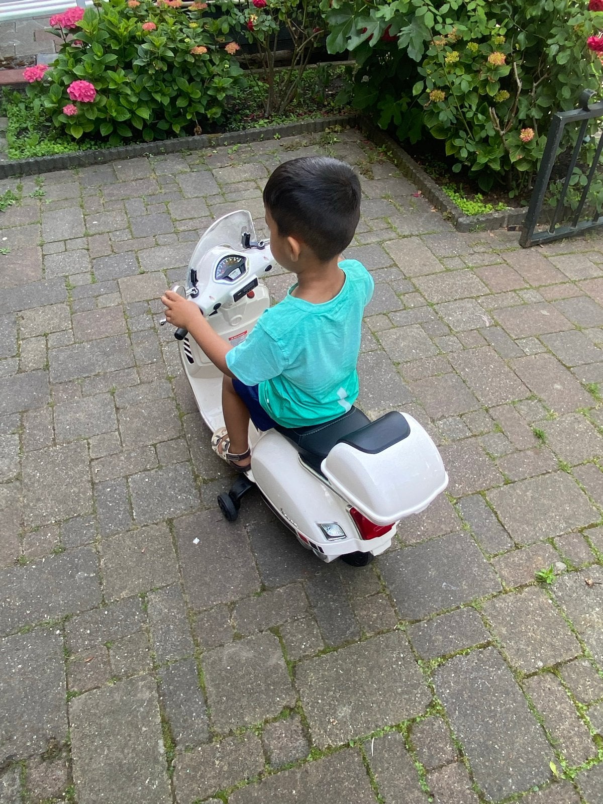 Kinder elektrische scooter - Vespa look, Ophalen of Verzenden, Gebruikt