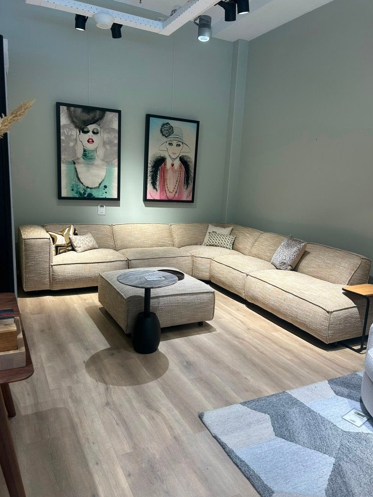 Amazing Big5 Sofa Leefhoek met hocker ALS NIEUW, Ophalen, Zo goed als nieuw