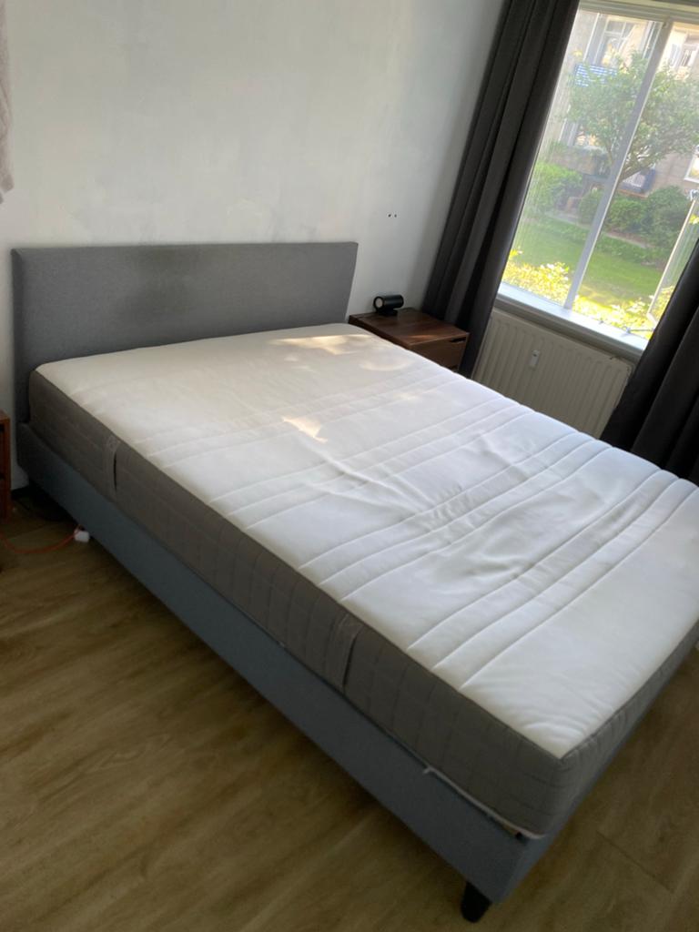 IKEA Hövåg matras 160x200 + tweepersoonsbed, Ophalen, Tweepersoons, Zo goed als nieuw, 200 cm