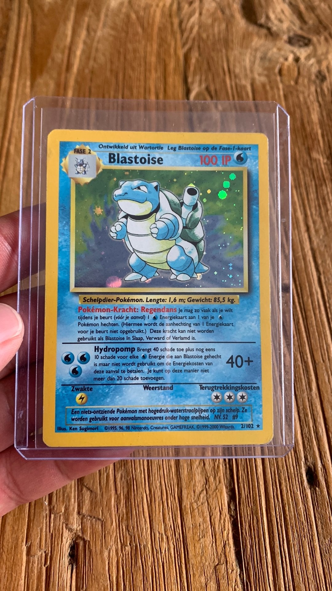 Blastoise base set 2/102, Ophalen of Verzenden, Gebruikt