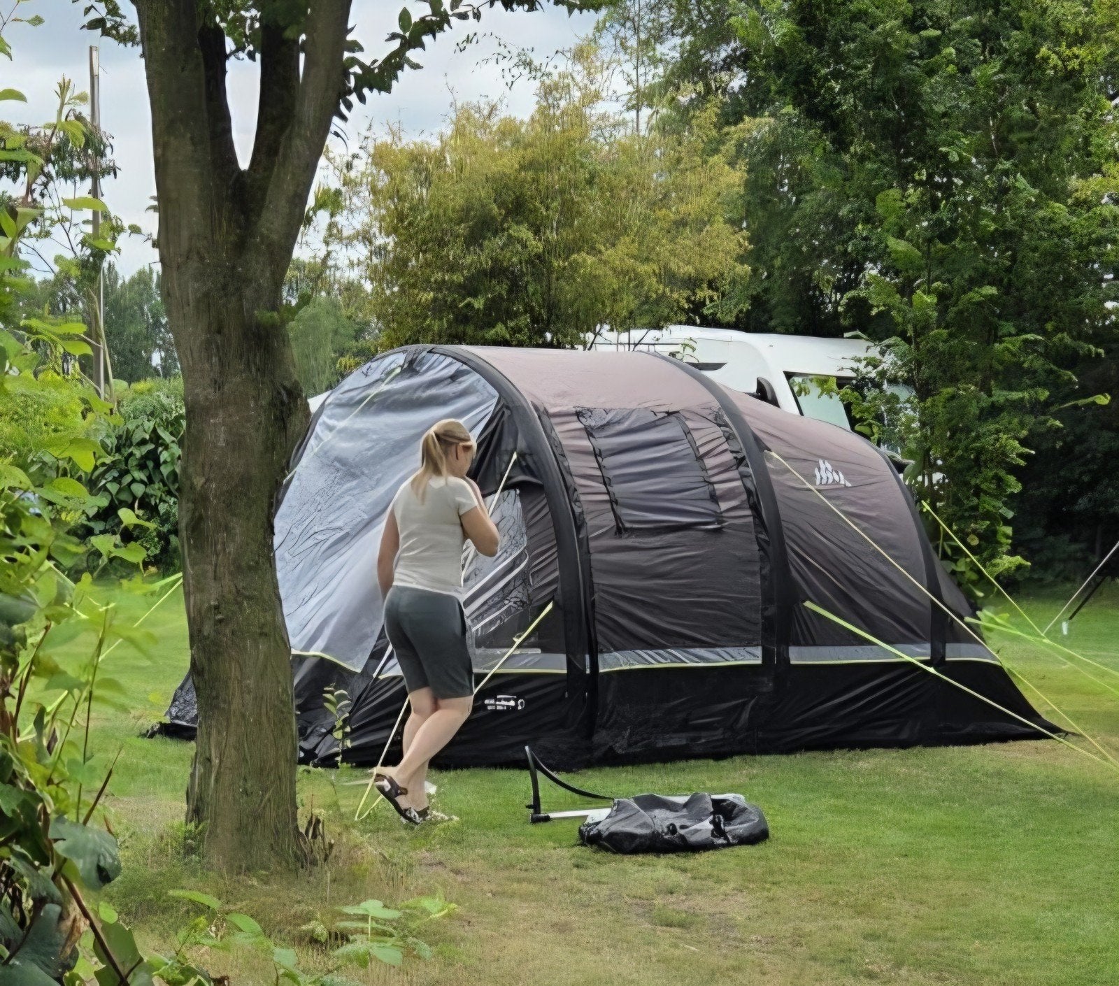 Obelink Summer 4 Easy Air tunneltent - Zo goed als nieuw, Caravans en Kamperen, Tenten, Ophalen, Zo goed als nieuw, Tot en met 4