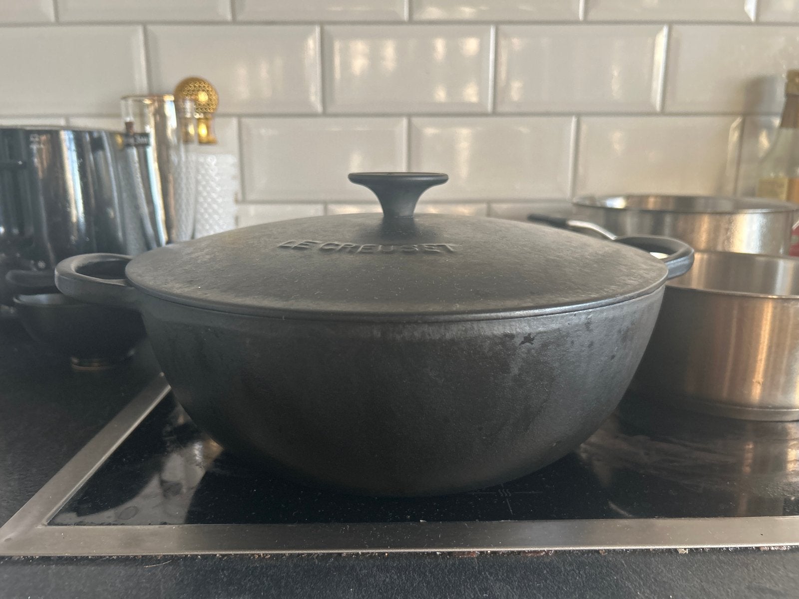 Le Creuset braadpan 26cm - Gietijzeren pan, Ophalen, Gebruikt, Koekenpan of Braadpan, Gietijzer