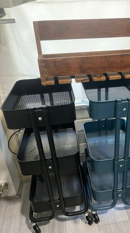 1x Ikea Raskog trolley + wijnrek RM ( nwpr € 106), Ophalen, Metaal