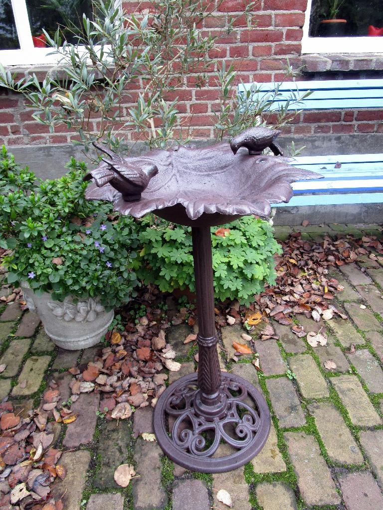 Gietijzeren vogelbad, vogeldrinkschaal, vogelhuis, Ophalen of Verzenden, Nieuw