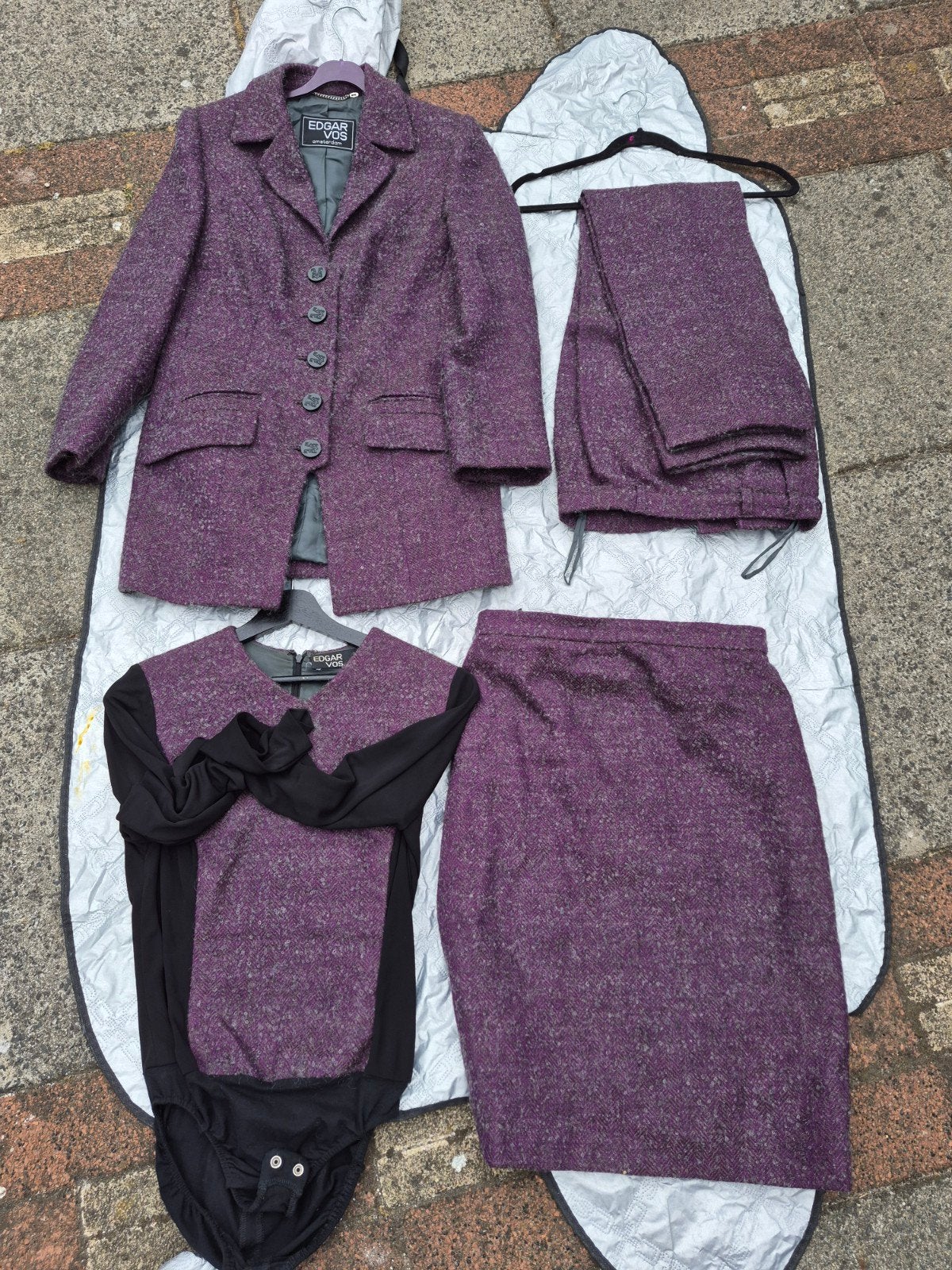 Vintage kleding Edgar Vos. Frans Hoogendoorn Ashley Brooke., Kleding | Dames, Ophalen of Verzenden, Gedragen, Maat 38/40 (M), Blauw